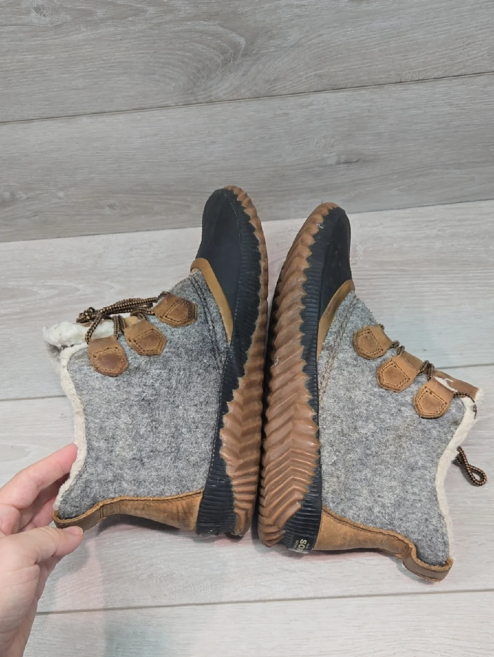 Sorel Women Out N About Winter Duck Rubber Watrrproof Leather Boots Shoes Sz 10